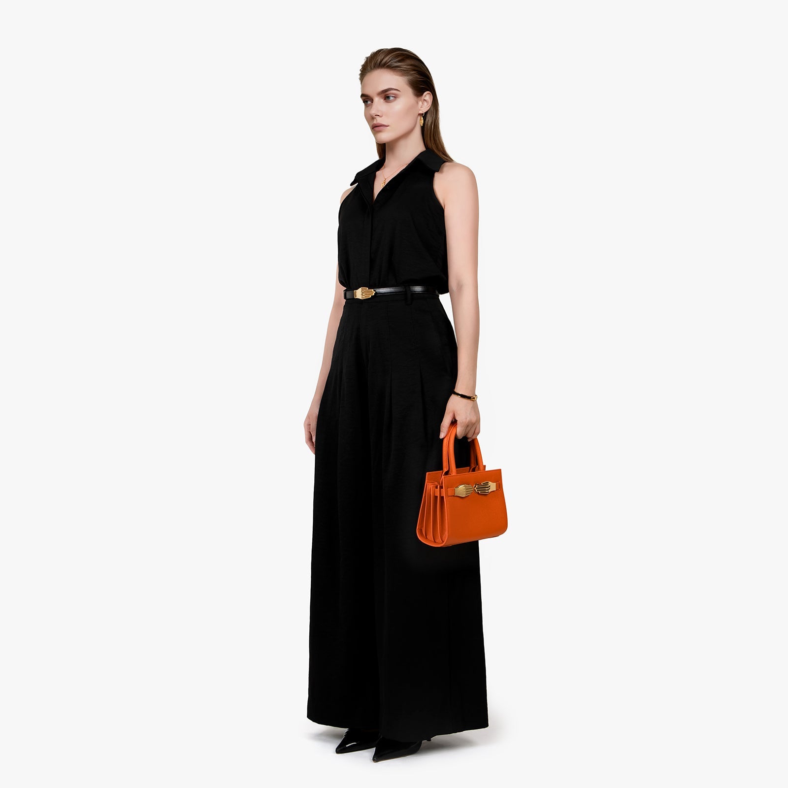 Orange Small Structured Bag