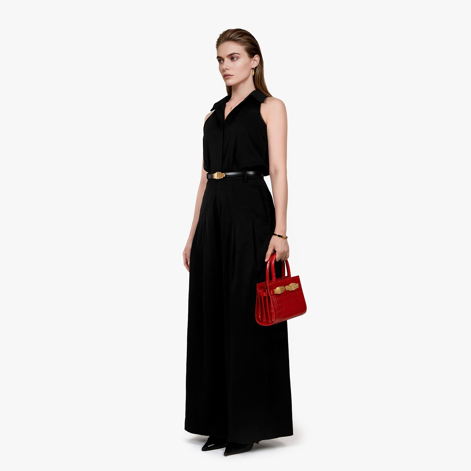 Red Small Structured Bag