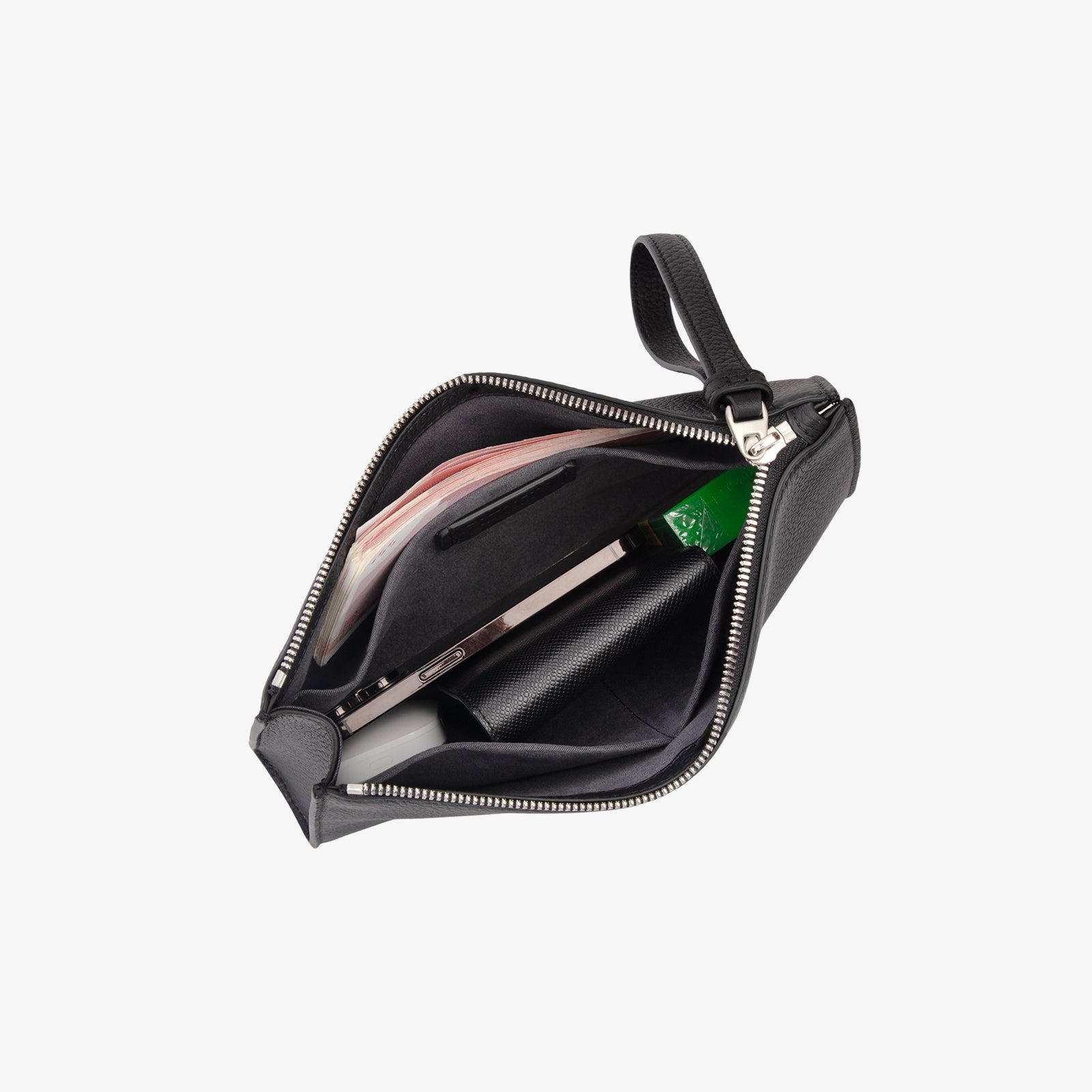 Stripe Pebble Clutch