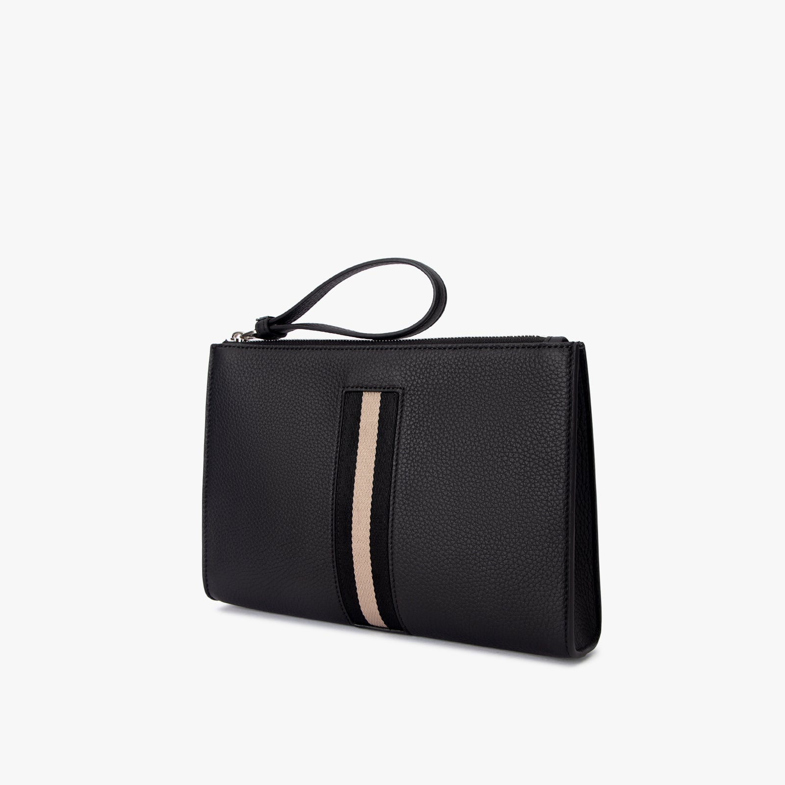 Stripe Pebble Clutch