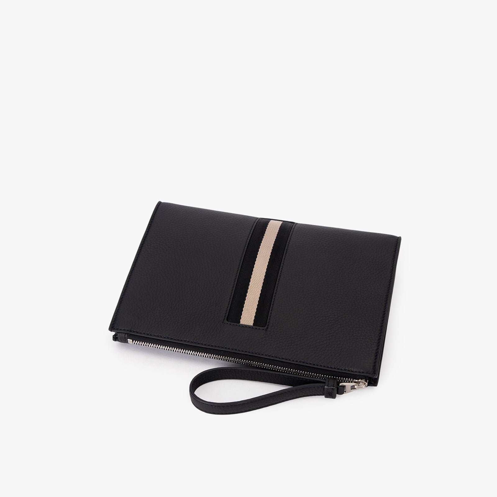 Stripe Pebble Clutch