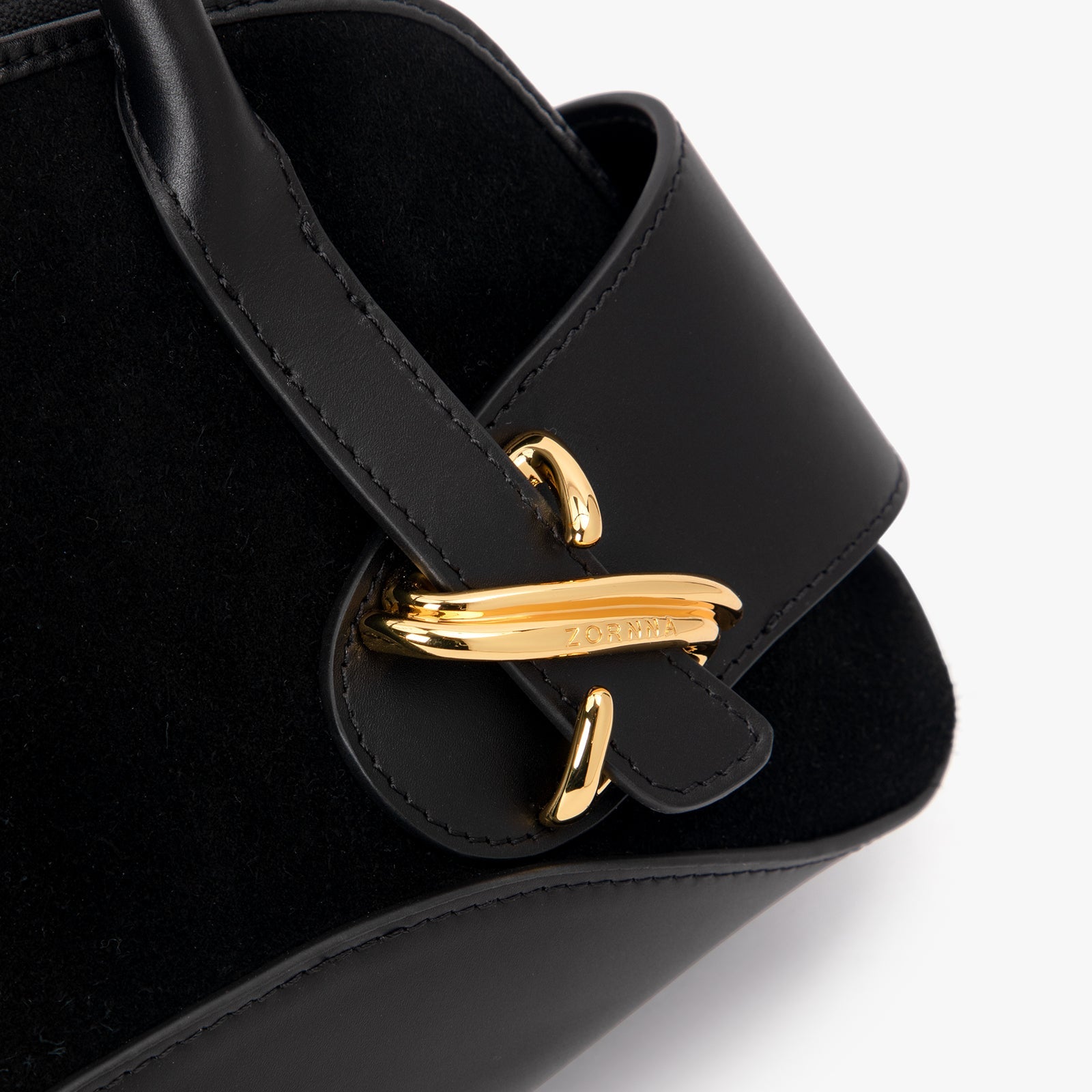 Сумка через плечо из замши и кожи