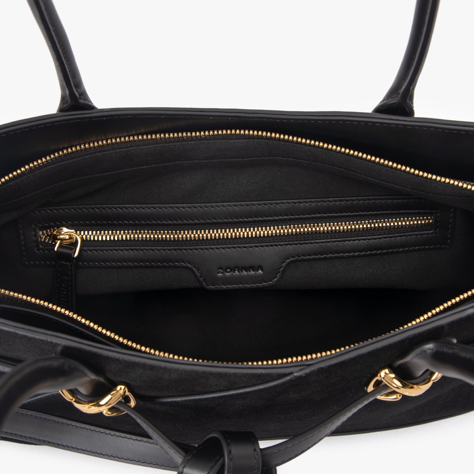 حقيبة توت من الجلد السويدي