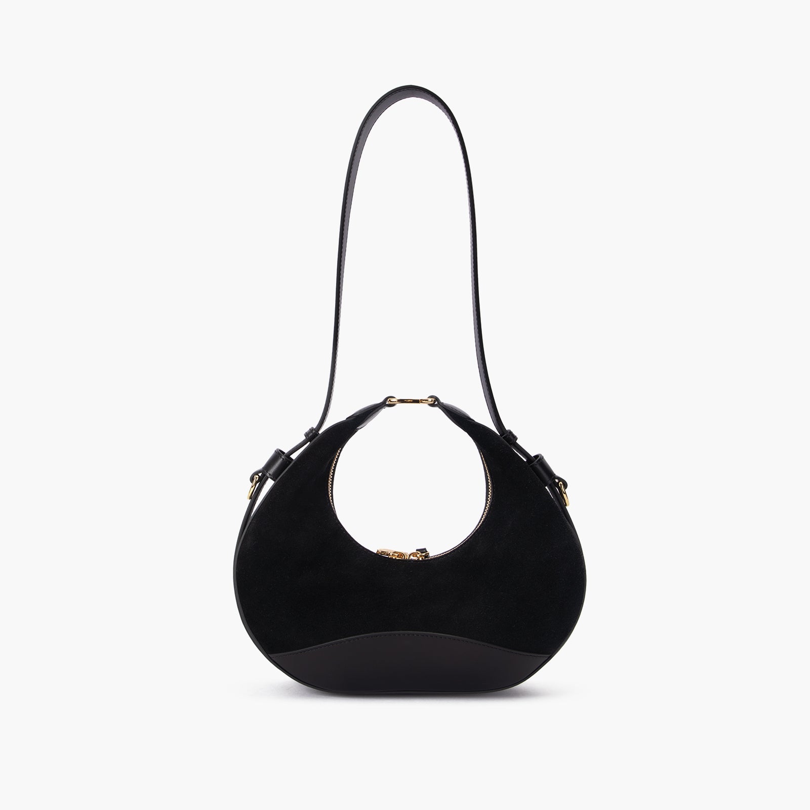 Suede Moon Bag