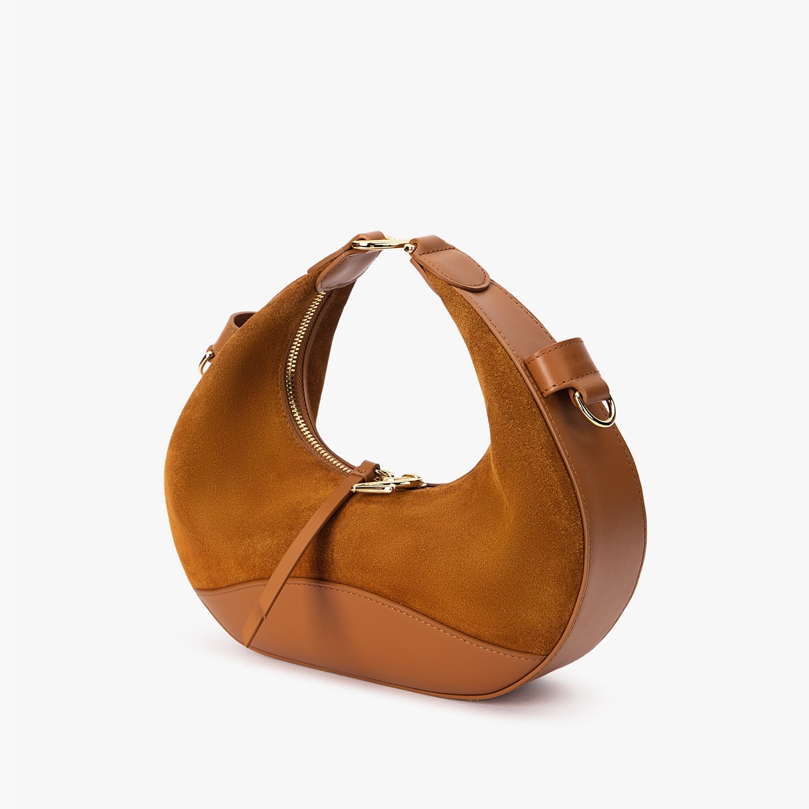Suede Moon Bag