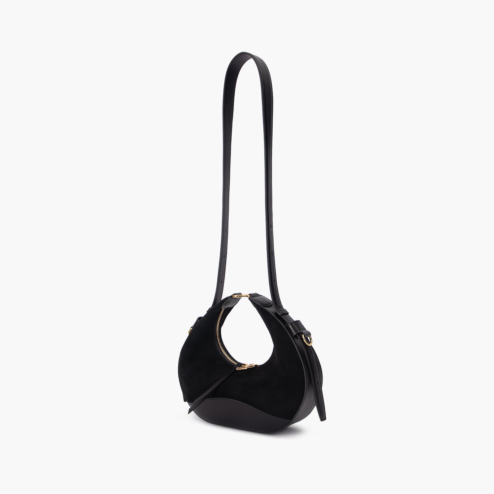 Suede Moon Bag