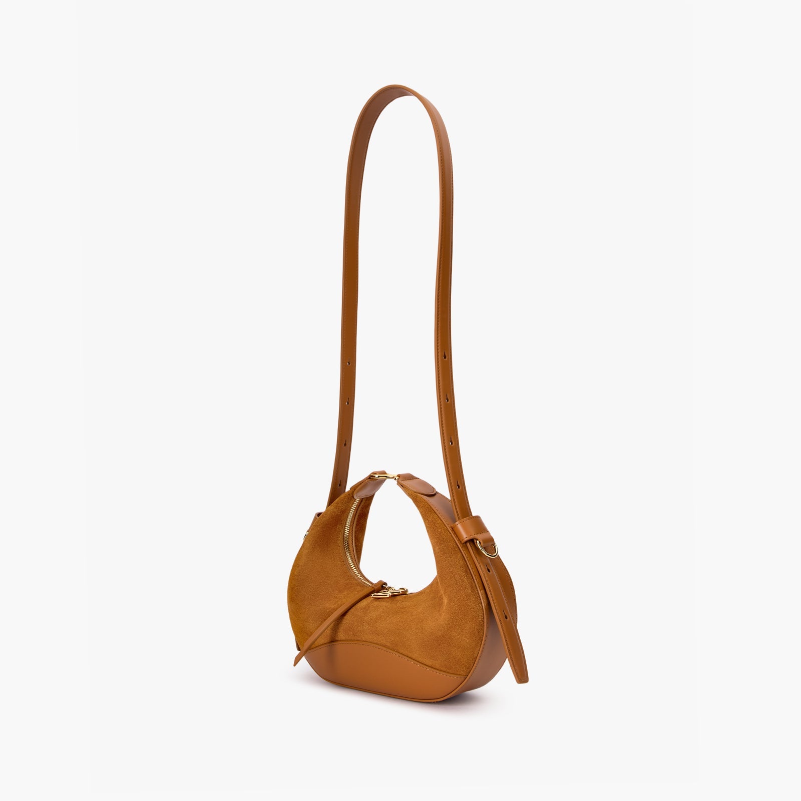 Suede Moon Bag