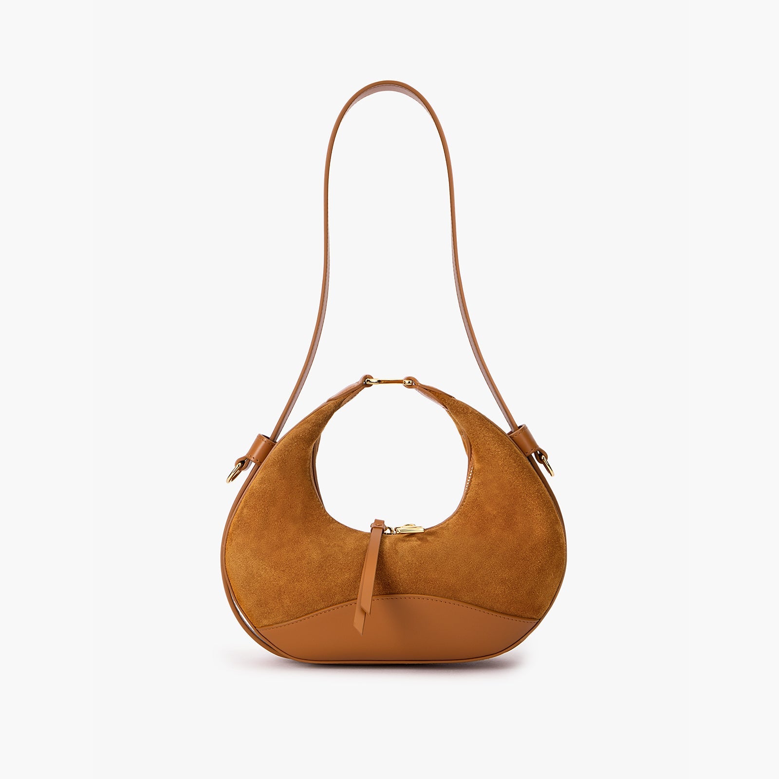 Suede Moon Bag