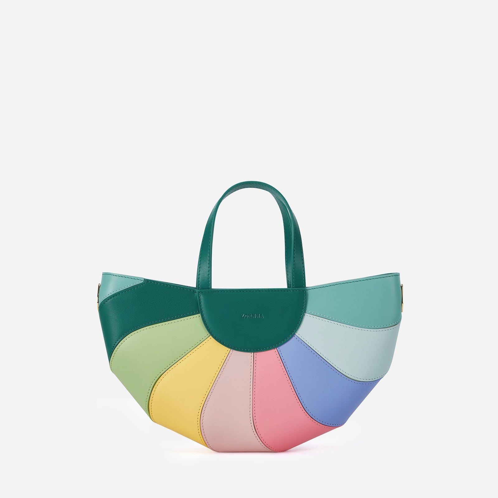 Fan Handbag Purse Blue