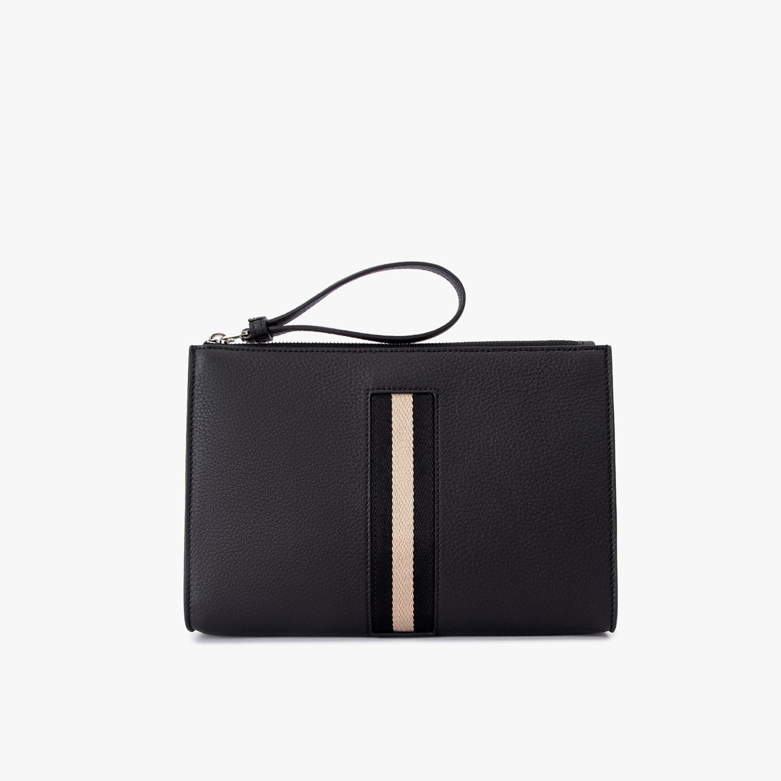 Stripe Pebble Clutch