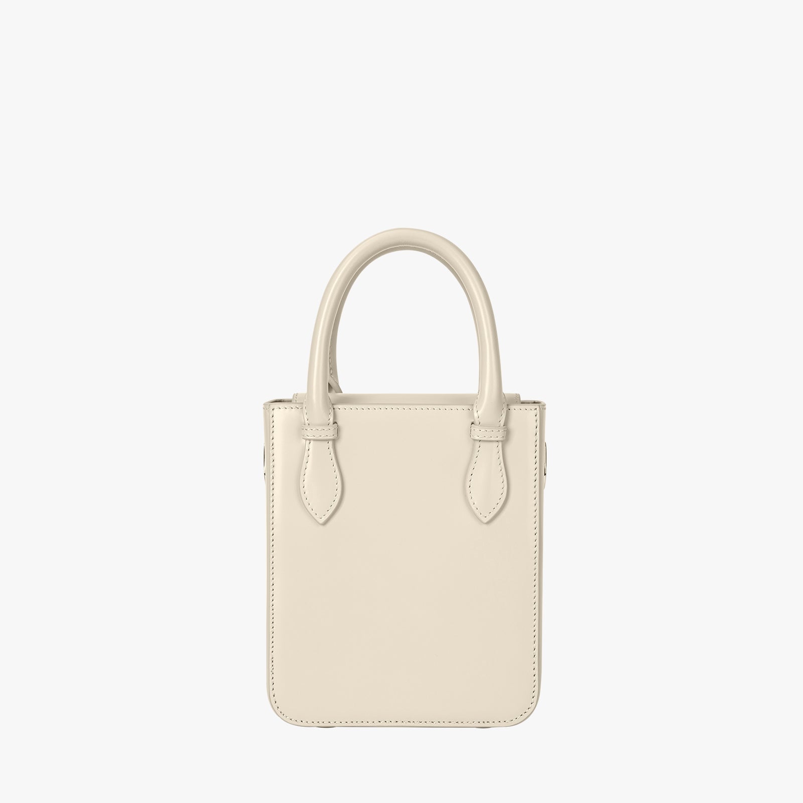 Aieda Leather Box Bag Ivory