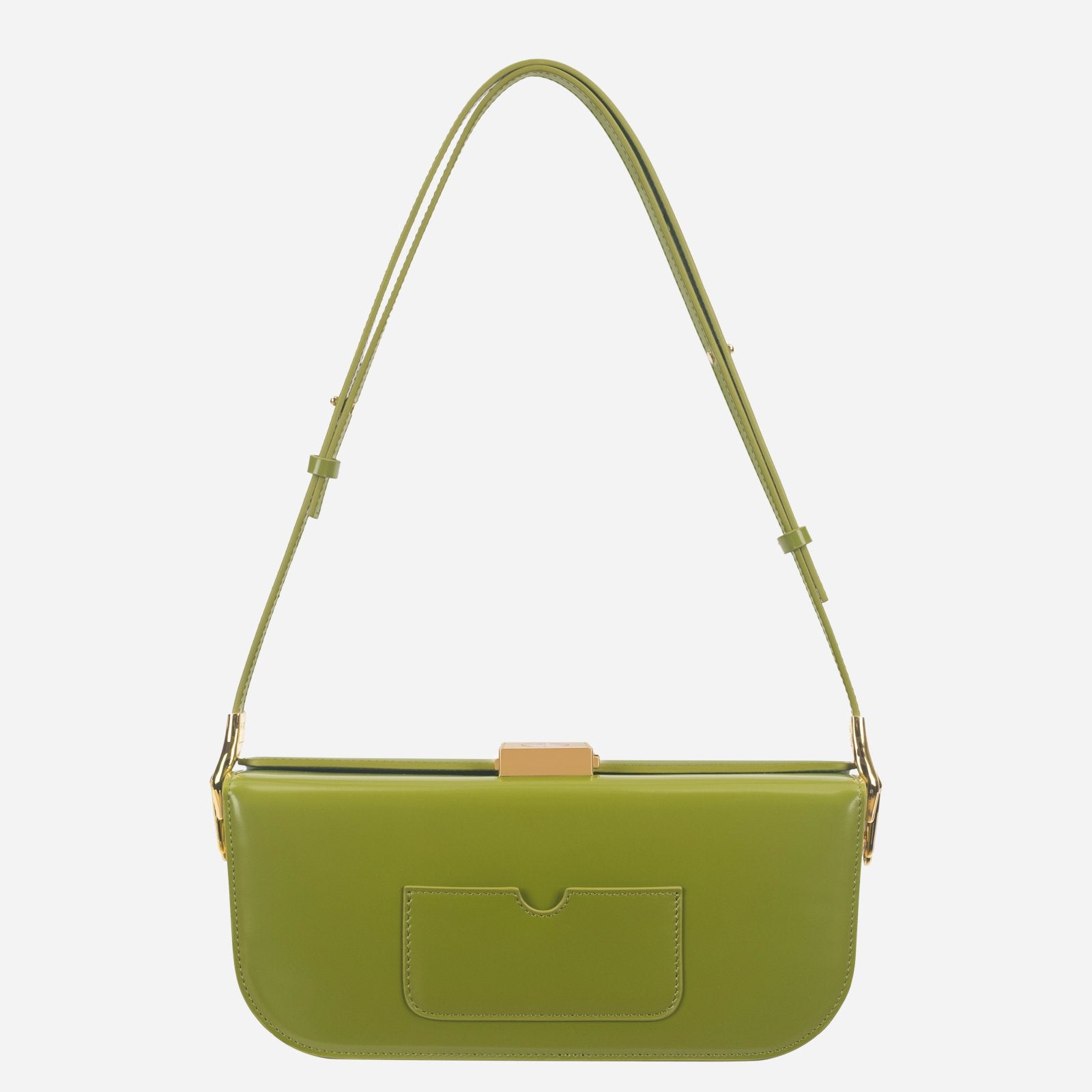 Urgrøn baguette taske