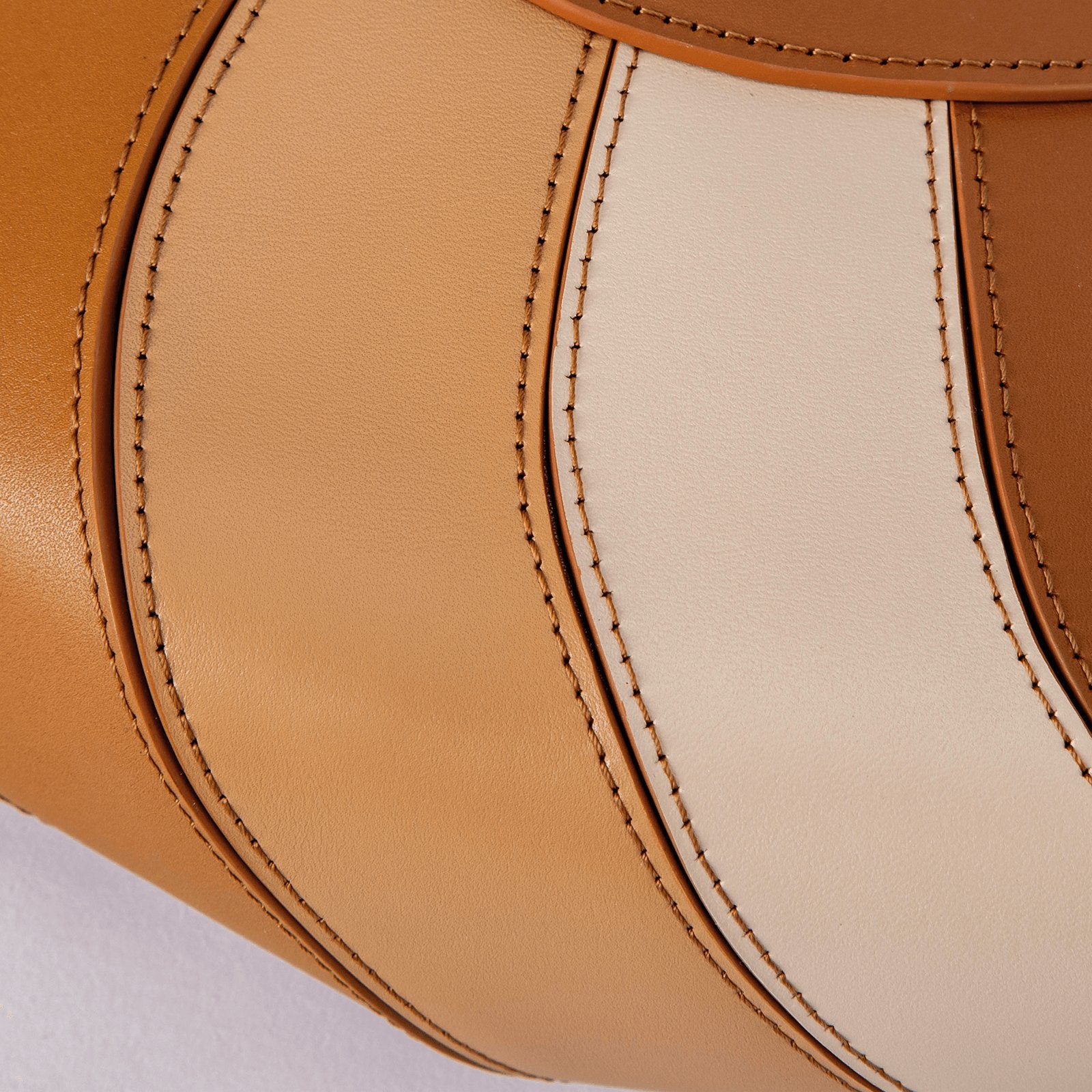 Paneled leather crossbody bag