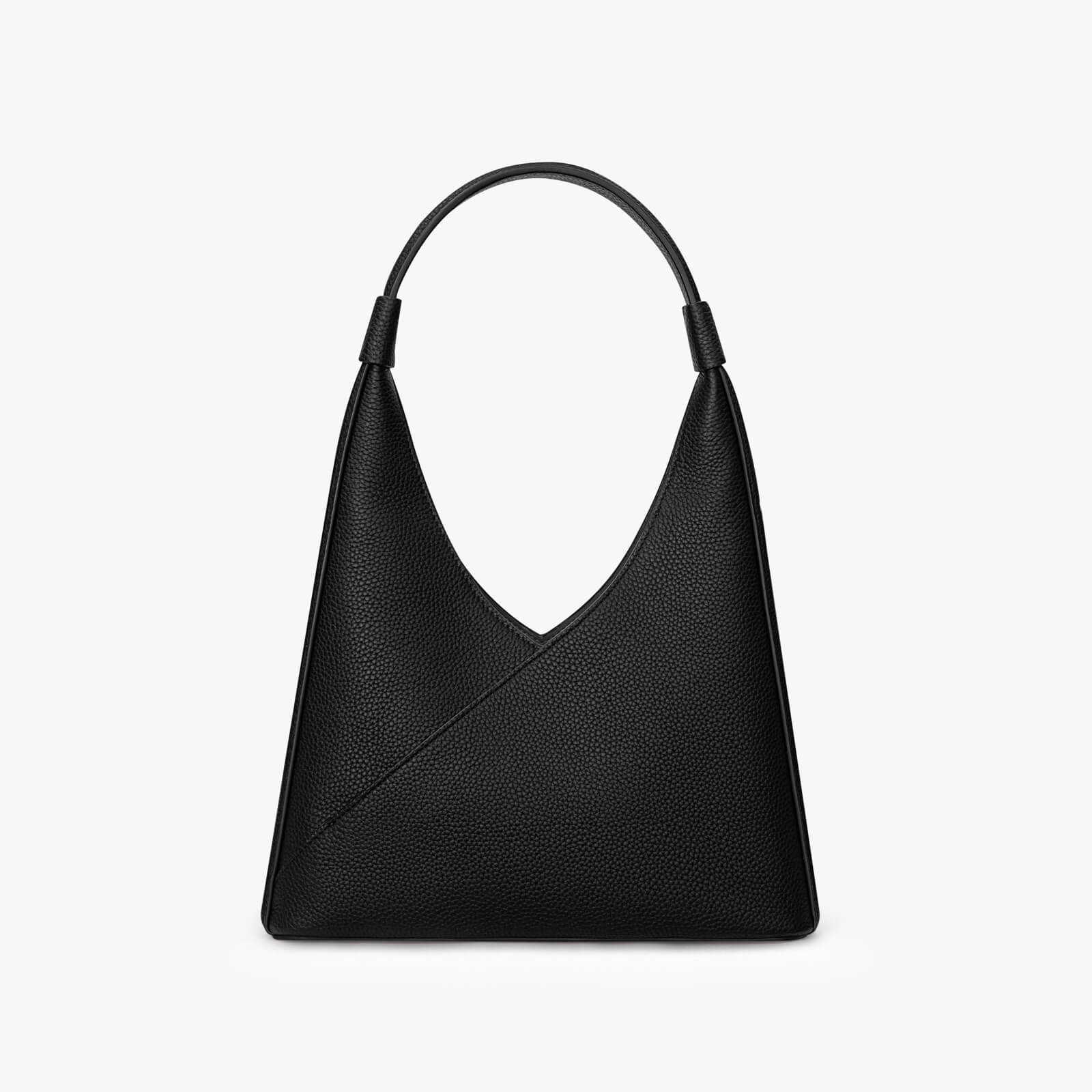 Victoria pebbled kožené ramenní taška černá
