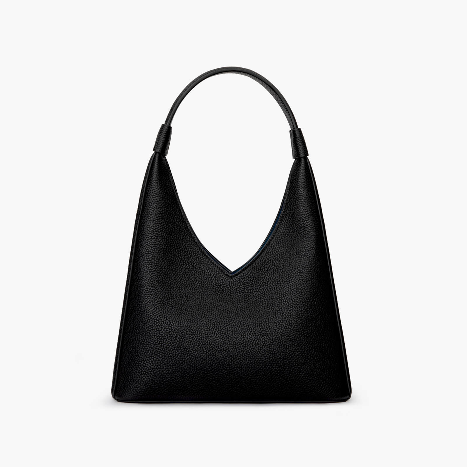 Victoria Pebbled leather Shoulder Bag Black